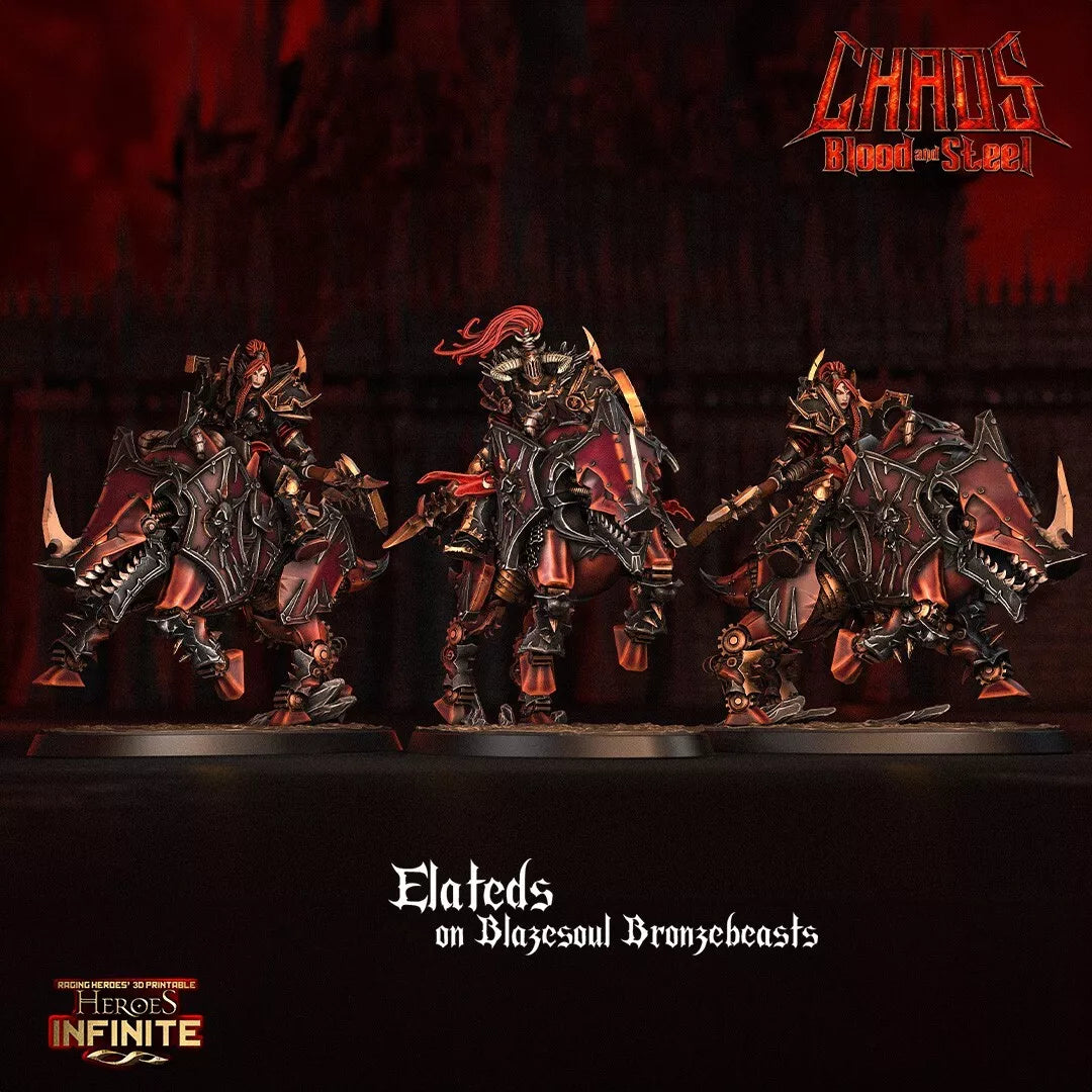 Chaos Blood and Steel: Elateds on Blazesoul Bronzebeasts – Cavalry