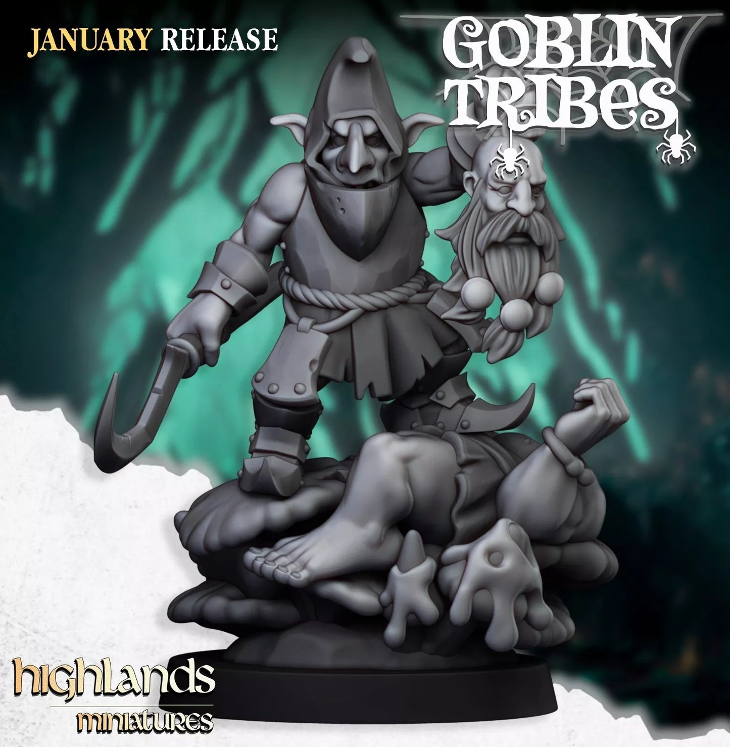 Fantasy Wargaming Swamp Goblins Boss | Compatible with OW, WFB, AOF, and More