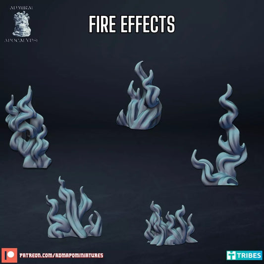 Battlefield Fire Effects | 3D Resin Printed For Tabletop Wargames