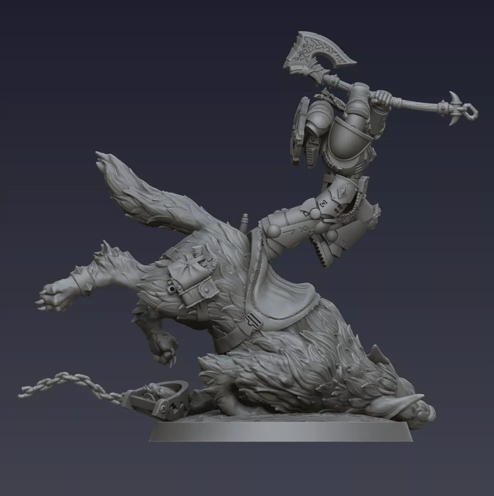 Space Vikings - Stormwolf Rider Berserker | For Tabletop Wargaming