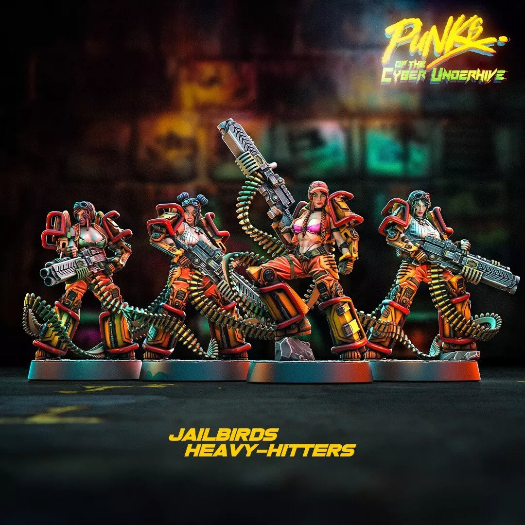 Jailbirds Heavy-Hitters - 5-Man Unit (4 Troops & 1 Leader)