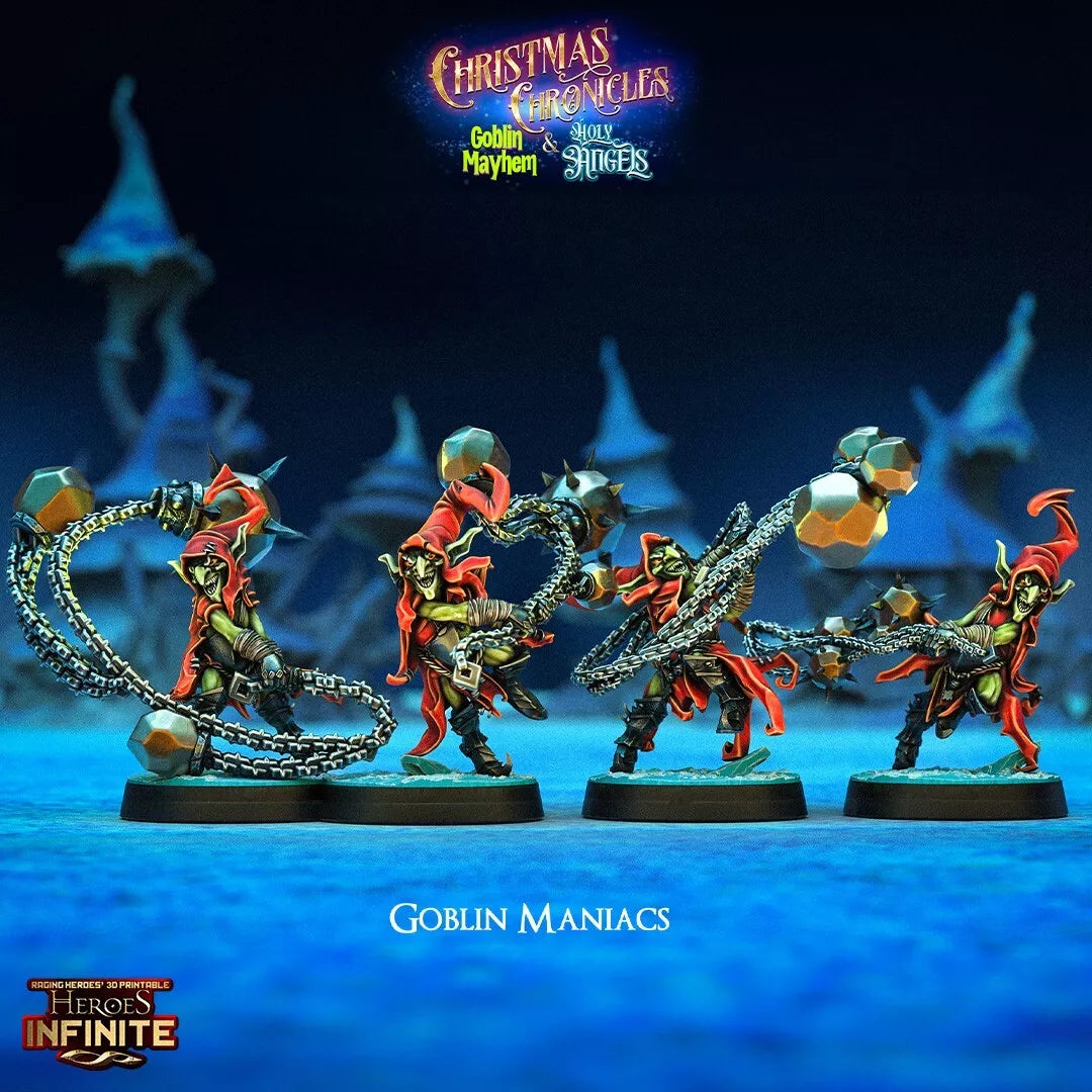 Goblin Maniacs, 5-Man Unit - Christmas Chronicles Goblin Mayhem | Compatible with Tabletop Wargames