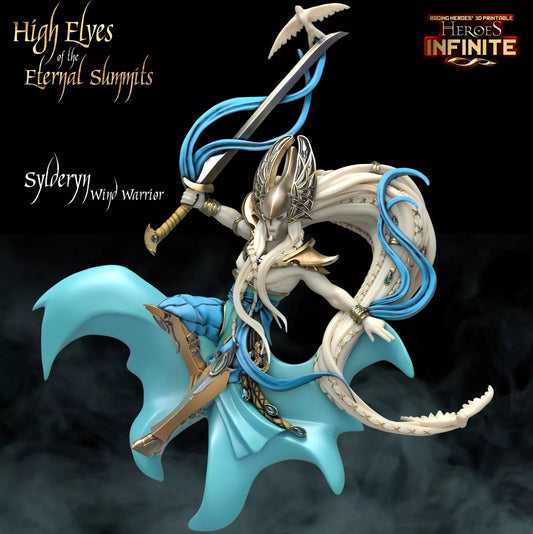 Sylderyn, Wind Warrior (With Helmet) - Eternal Summits | Compatible with Tabletop Wargames