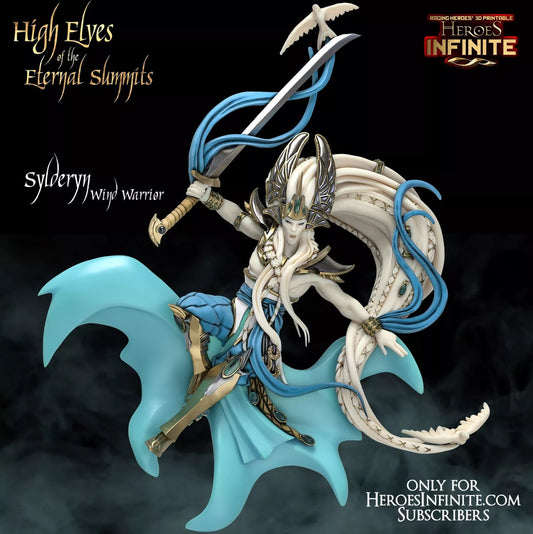 Sylderyn, Wind Warrior (Without Helmet) - Eternal Summits | Compatible with Tabletop Wargames