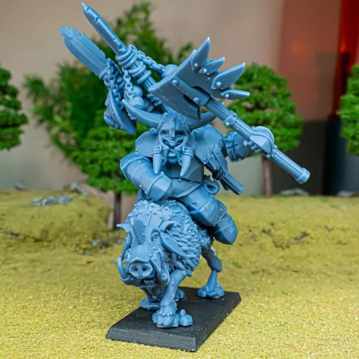 Fantasy Wargaming Mounted Orc Chief | Compatible with OW, WFB, AOF, and More