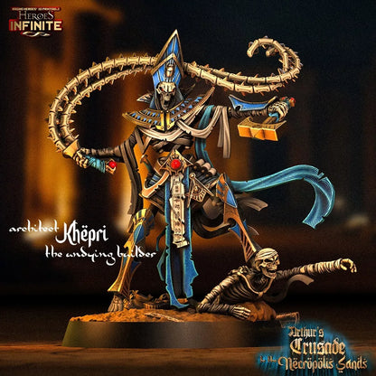 Architect Khepri, The Undying Builder - Necropolis Sands | Compatible with Tabletop Wargames