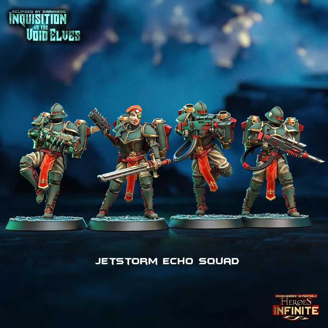 Jetstorm Echo Squad, 5-Man Unit - Void Elves | Compatible with Tabletop Wargames