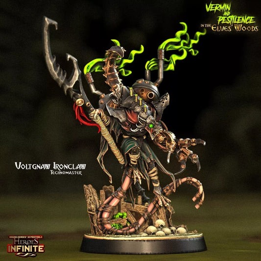 Voltgnaw Ironclaw, Technomaster - Vermin and Pestilence | Compatible with Tabletop Wargames