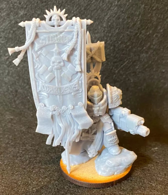 Silver Wardens - Ancient Banner Bearer | For Tabletop Wargames