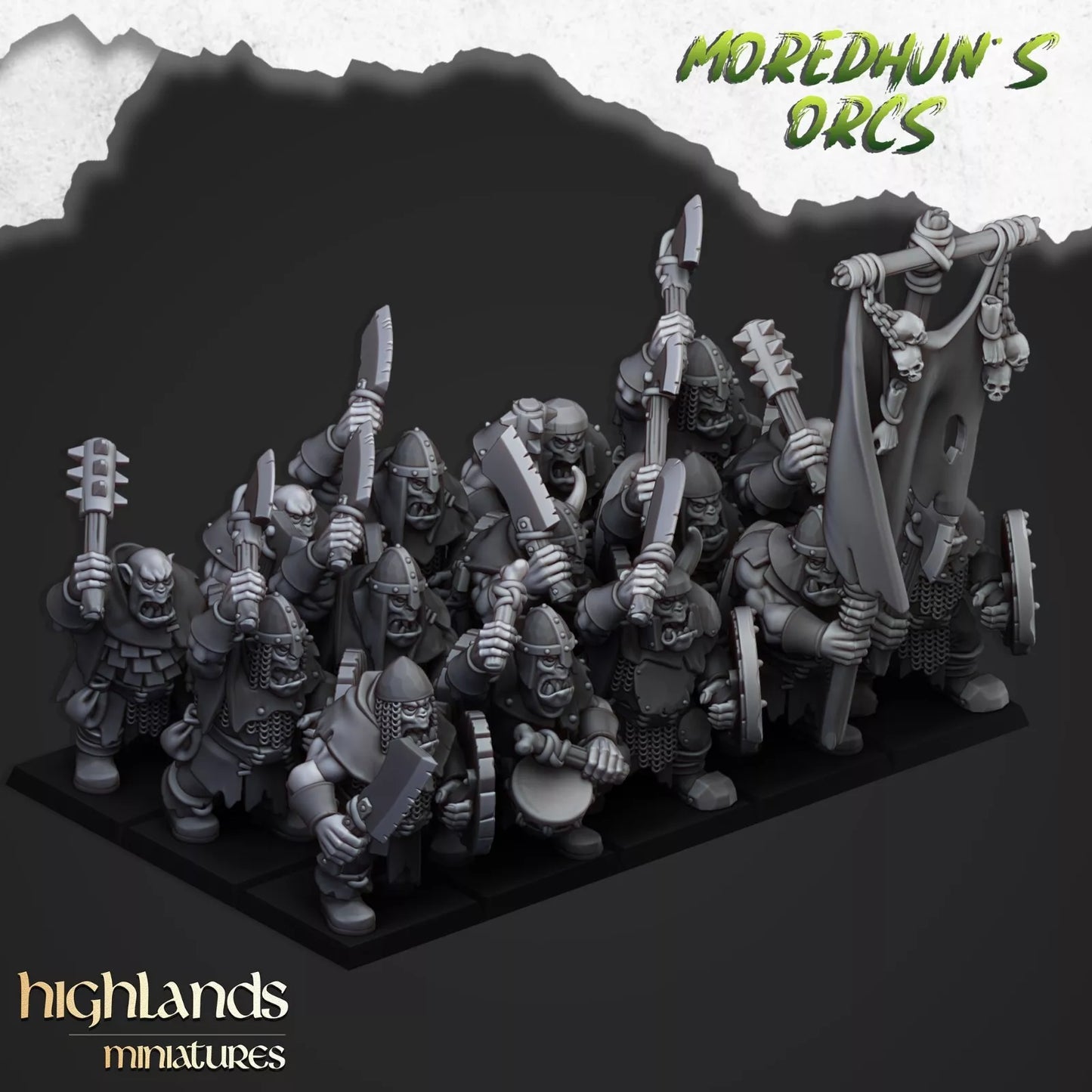 Fantasy Wargaming Armored Orcs | Compatible with OW, WFB, AOF, and More