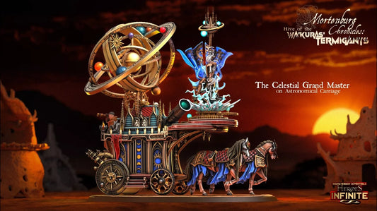 The Celestial Grand Master on Astronomical Carriage - Wa'Kura's Termigants | Compatible with Tabletop Wargames