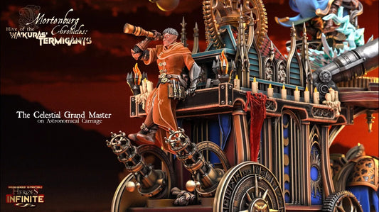 The Celestial Grand Master on Astronomical Carriage - Wa'Kura's Termigants | Compatible with Tabletop Wargames