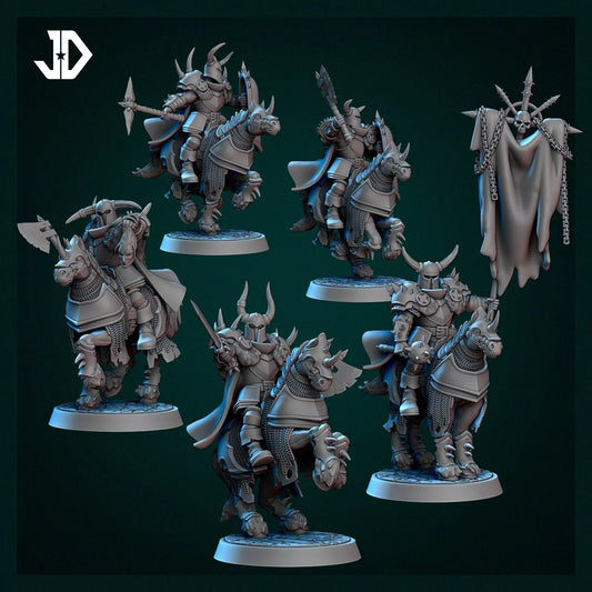 Enslaved to Darkness Chaos Riders - 5 Man Unit | Compatible with W40K/WG/SF