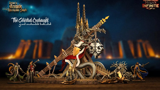 The Celestial Onslaught, Giant Enchanted Trebuchet - Necropolis Sands | Compatible with Tabletop Wargames