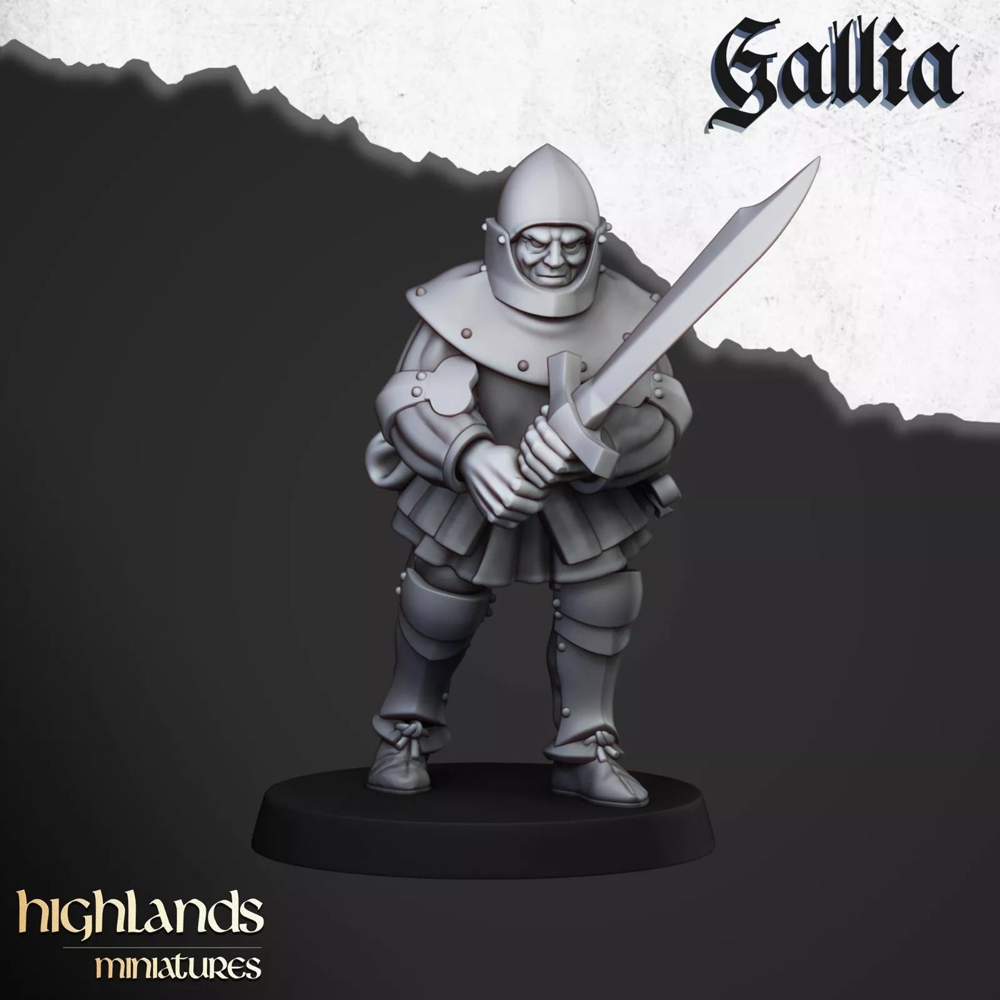 Gallia Men at Arms - Highlands Miniatures | Compatible with OW, WFB, AOF, and More