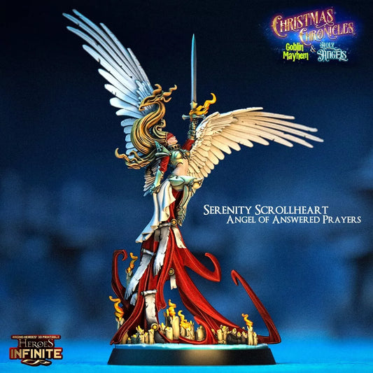 Serenity Scrollheart, Angel of Answered Prayers- Christmas Chronicles Holy Angels | Compatible with Tabletop Wargames