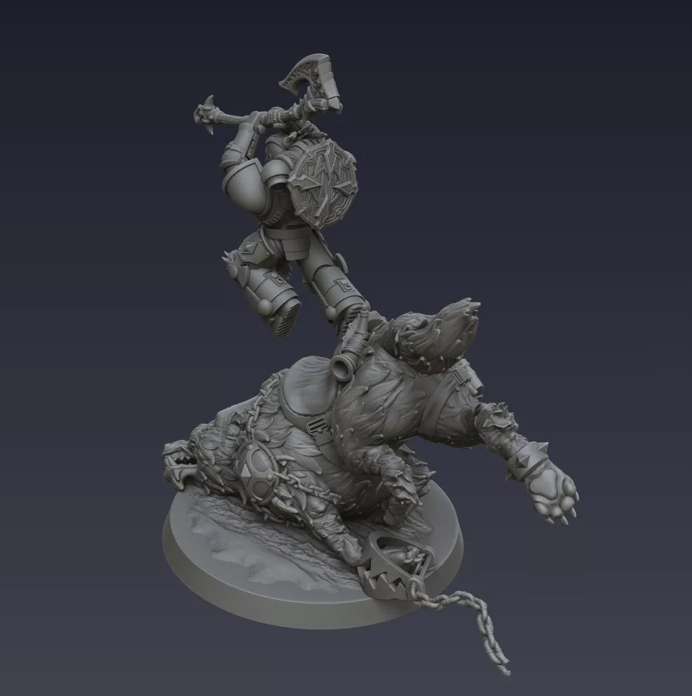 Space Vikings - Stormwolf Rider Berserker | For Tabletop Wargaming