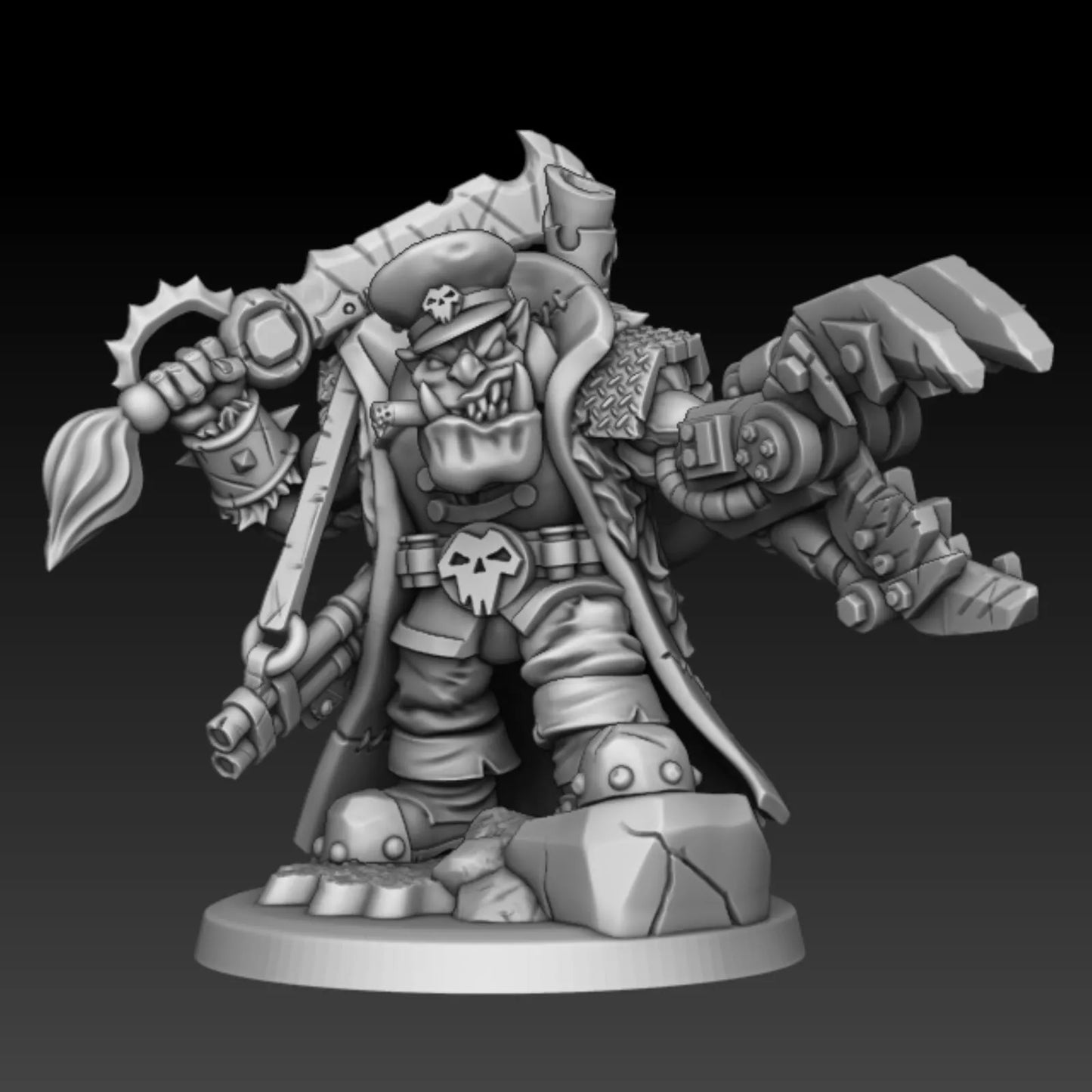 Ork Military Boss of the Beasts | Compatible with W40K/WG/SF