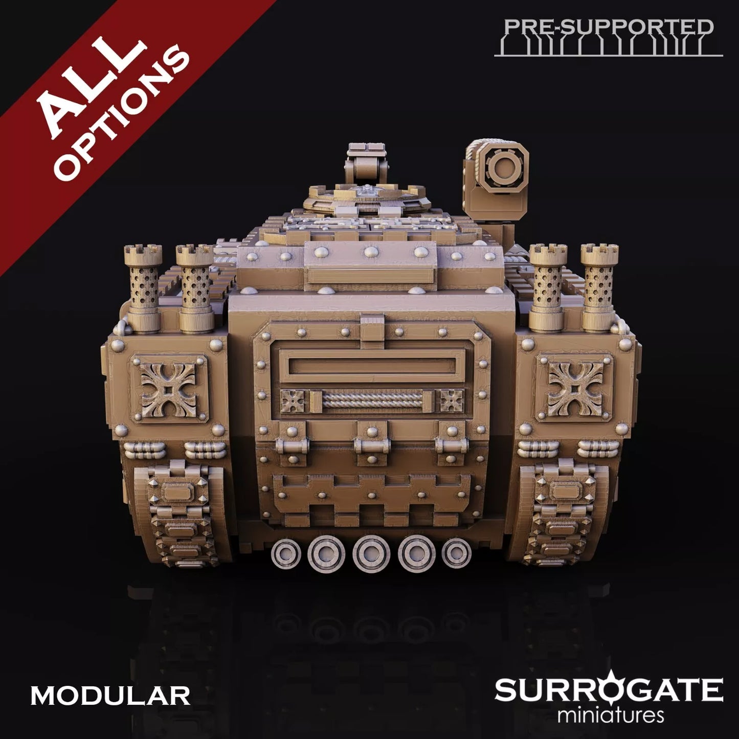 Silver Paladins Fer De Lance, Surrogate Miniatures | Tank w/All Build Options