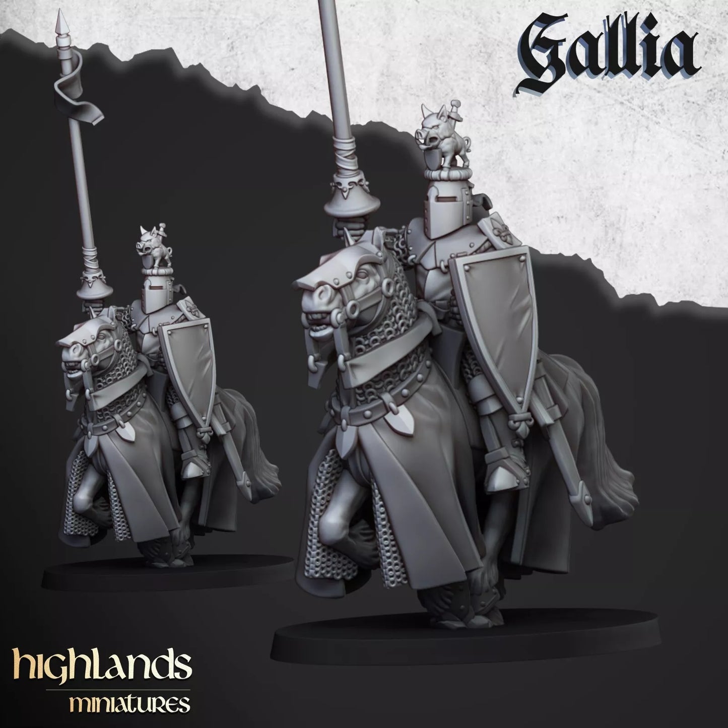 Knights of Gallia - Highlands Miniatures | Compatible with OW, WFB, AOF, and More