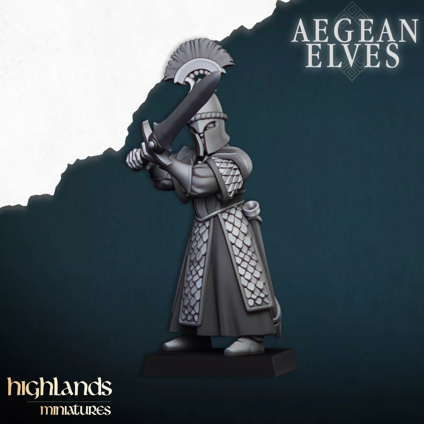 Aegean Elves Swords of Messara - Elite 15-Man Unit | Compatible with OW, WFB, AOF, and More