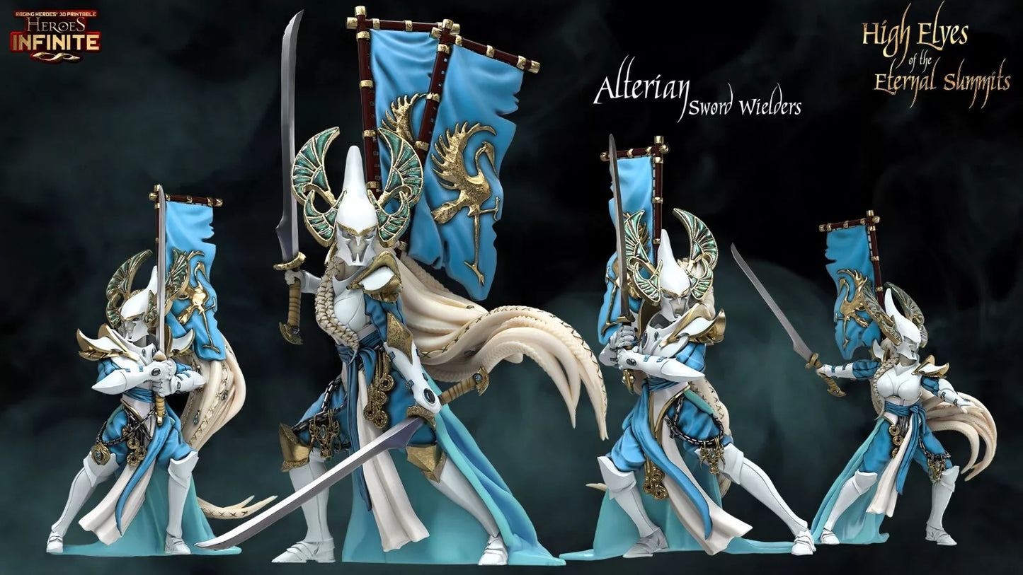 Alterian Sword Wielders, Guardians of the Eternal Summits - Eternal Summits | Compatible with Tabletop Wargames