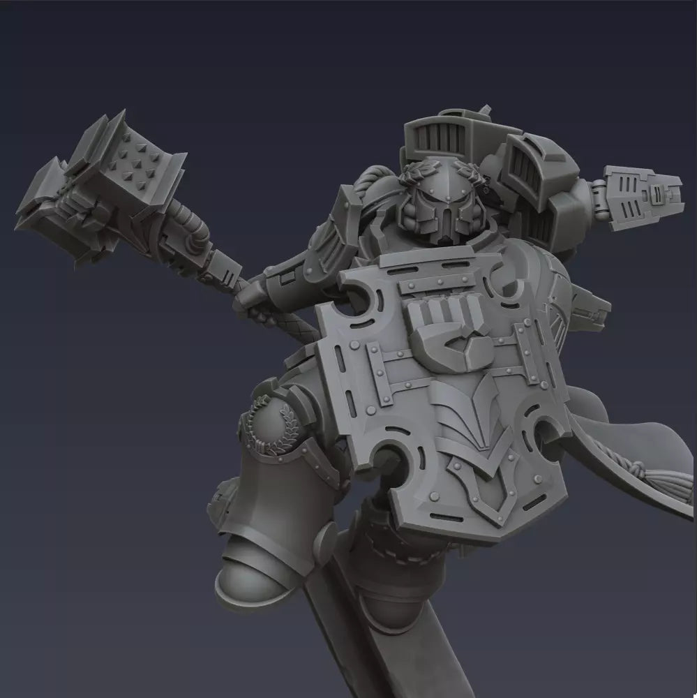 Imperial Hands Smash Captain | Compatible with W40K/WG/SF