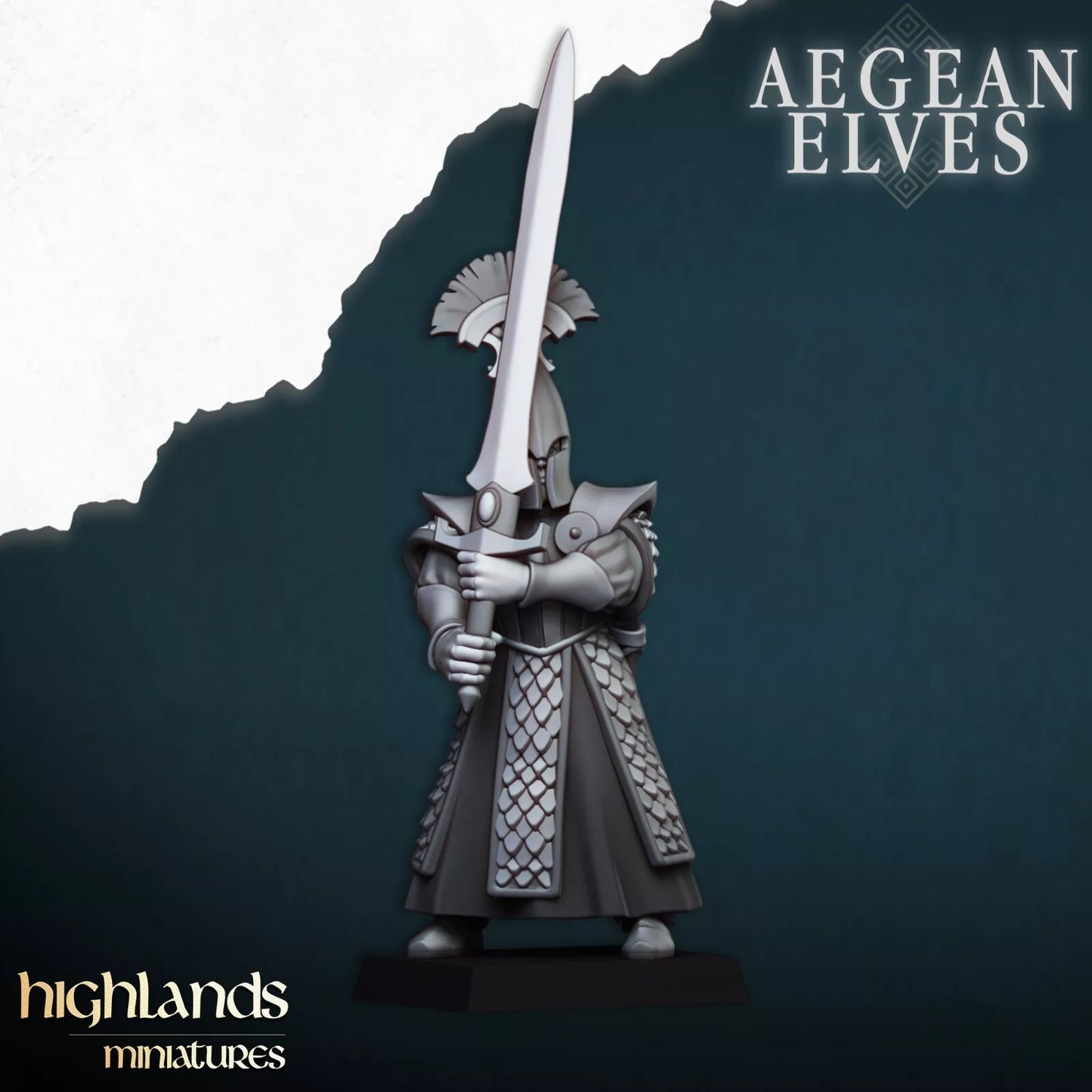 Aegean Elves Swords of Messara - Elite 15-Man Unit | Compatible with OW, WFB, AOF, and More