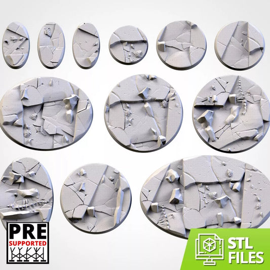 Frozen Tundra Thematic Bases 10 Pack For Miniatures