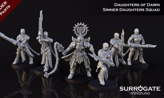 Daughters of Dawn Sinners Squad, Surrogate Miniatures | 6 Woman Unit