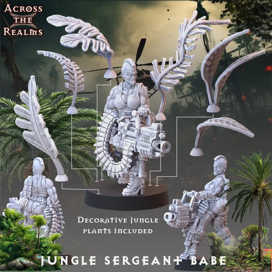 Jungle Sergeant Babe w/Decorative Jungle Plants