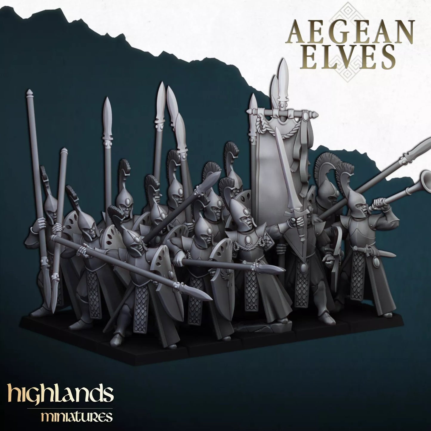 High Elf Spearmen | Compatible with OW, WFB, AOF, and More