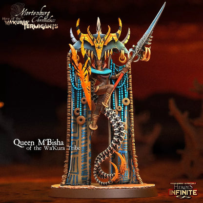 Queen M'Bisha, Sovereign of the Wa'Kura Tribe - Wa'Kura's Termigants | Compatible with Tabletop Wargames