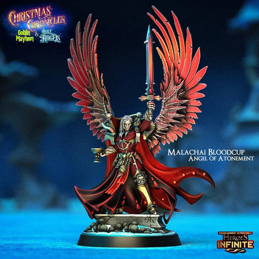 Malachai Bloodcup, Angel of Atonement - Christmas Chronicles Holy Angels | Compatible with Tabletop Wargames