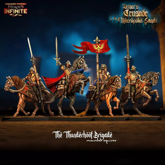 Thunderhoof Brigade, Mounted Squires - Necropolis Sands | Compatible with Tabletop Wargames
