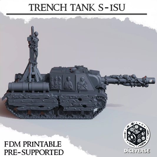 Trench Tank S-ISU, Ultimate Siege Engine - Trench Warband Miniatures | Compatible with Tabletop Wargames