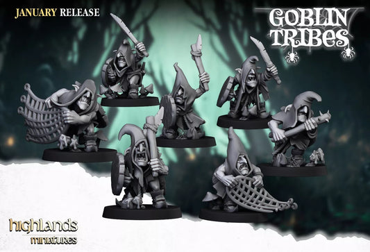 Fantasy Wargaming Swamp Goblins w/Hand Weapons | Compatible with OW, WFB, AOF, and More