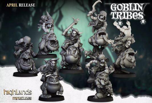 Fantasy Wargaming Swamp Goblins Frog Riders | Compatible with OW, WFB, AOF, and More