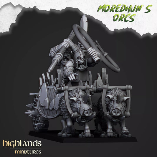 Fantasy Wargaming Orc Chariots | Compatible with OW, WFB, AOF, and More