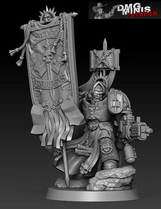 Silver Wardens - Ancient Banner Bearer | For Tabletop Wargames