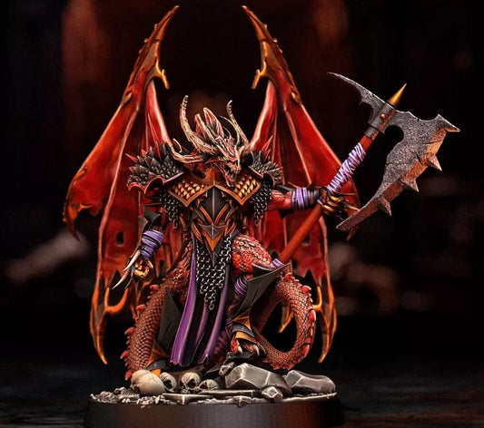 Drakar Bloodcleave (With Wings) – Exquisite 32mm Heroic Scale Miniature