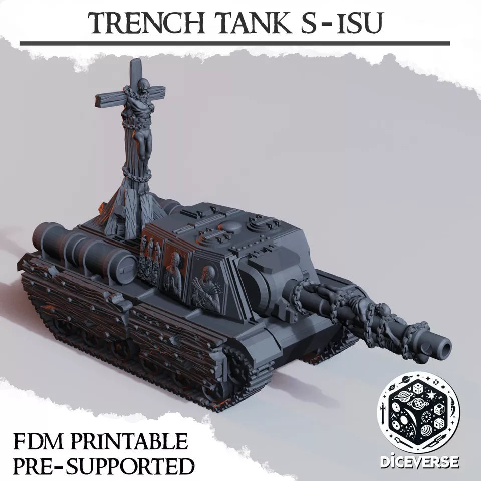 Trench Tank S-ISU, Ultimate Siege Engine - Trench Warband Miniatures | Compatible with Tabletop Wargames