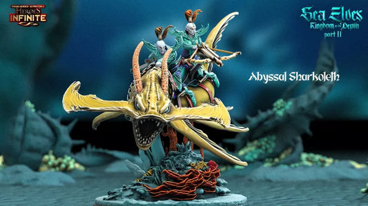 Mounted Abyssal Sharkoleth, Sea Predator w/Riders - Kingdom of the Depth