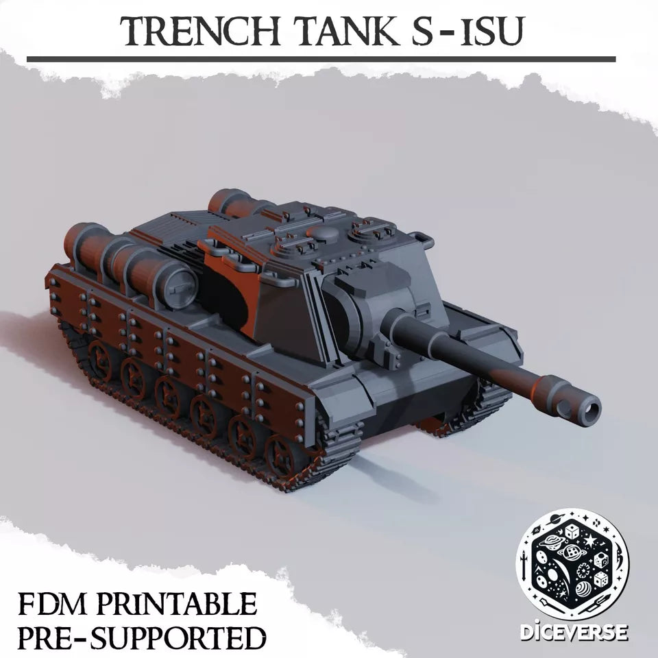 Trench Tank S-ISU, Ultimate Siege Engine - Trench Warband Miniatures | Compatible with Tabletop Wargames