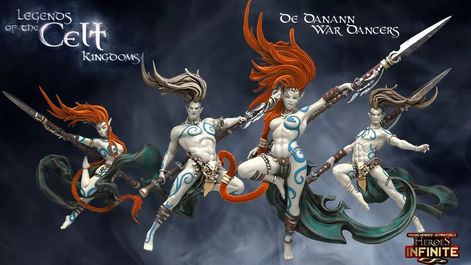 De Danann War Dancers - 5-Person Squad (4 Troops and 1 Leader)