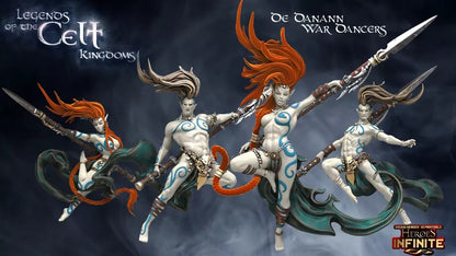 De Danann War Dancers - 5-Person Squad (4 Troops and 1 Leader)
