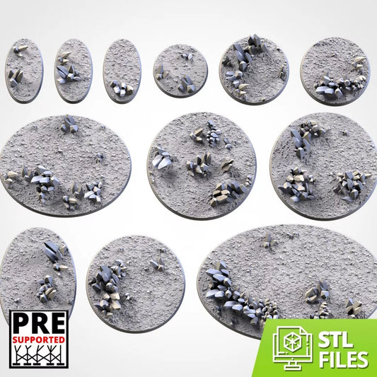 Crystal Thematic Bases 10 Pack For Miniatures