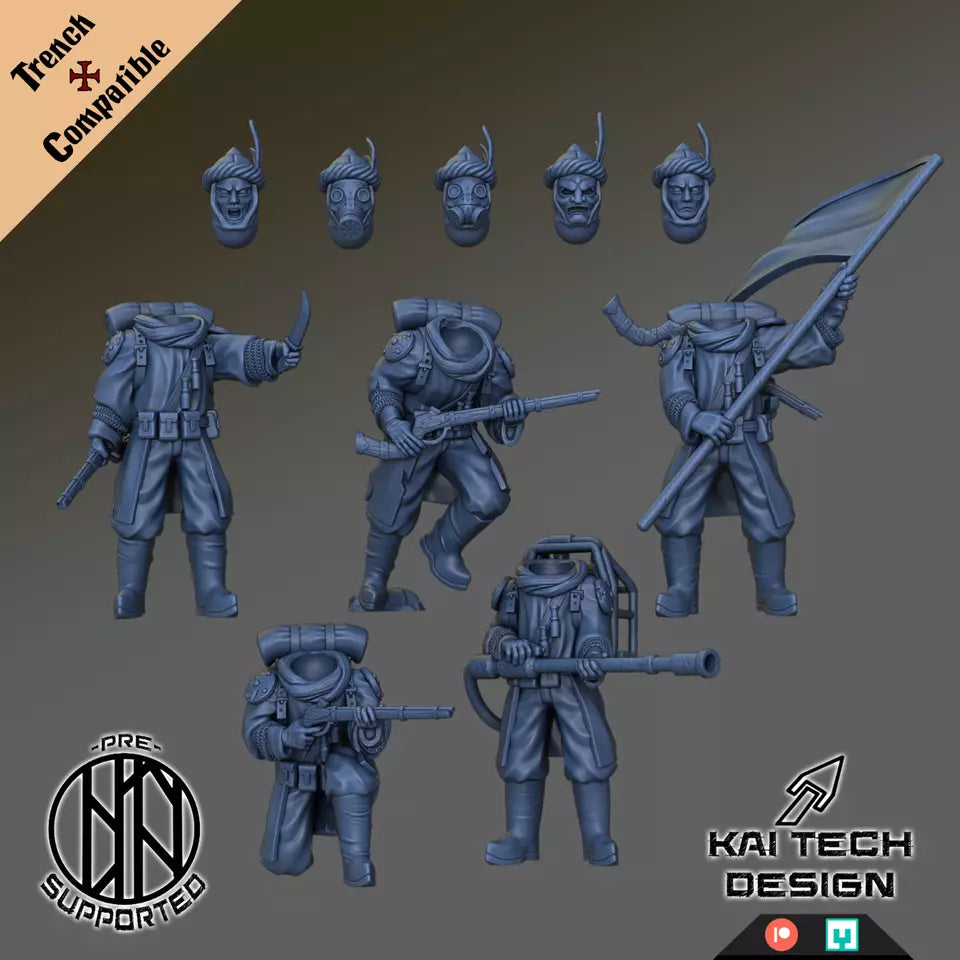 Azebs (5-Man Squad) - Trench Warband Miniatures | Compatible with Tabletop Wargames