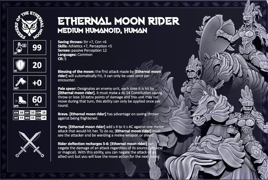 Seekers of the Eternal Moon Complete Set - 16 Minis w/Stat Blocks