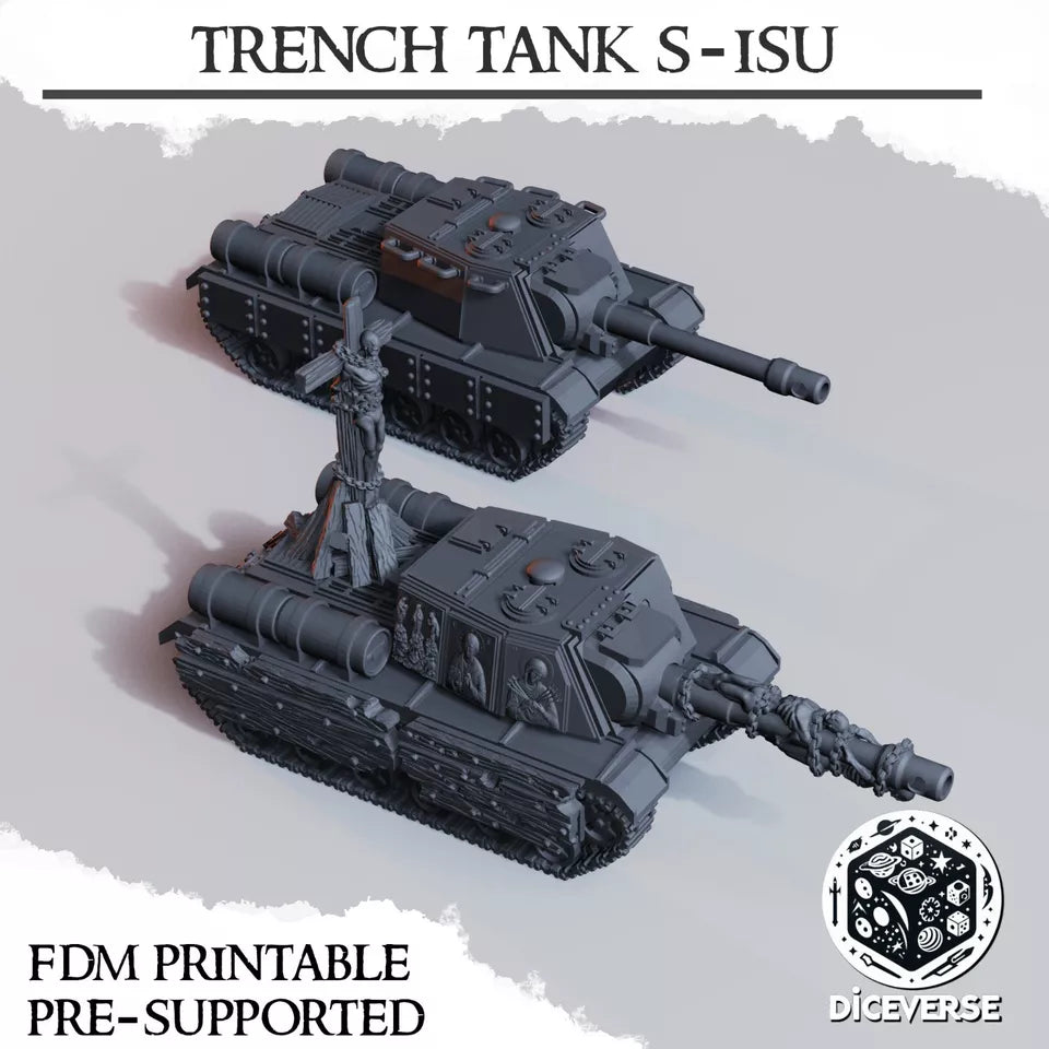 Trench Tank S-ISU, Ultimate Siege Engine - Trench Warband Miniatures | Compatible with Tabletop Wargames